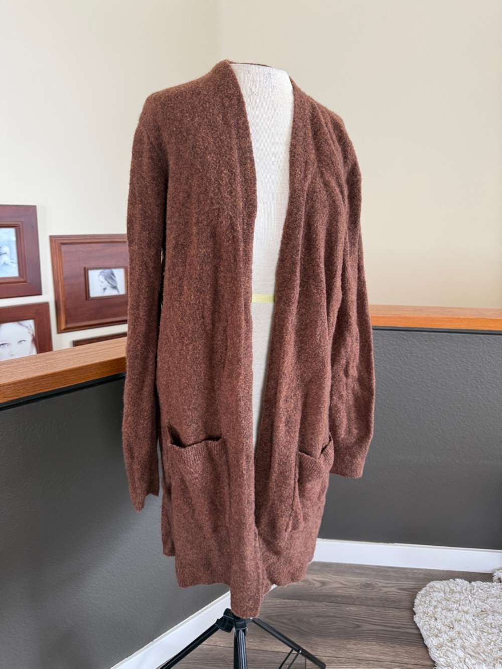 Madewell Chocolate Brown Open-Front Women's Cardigan size medium